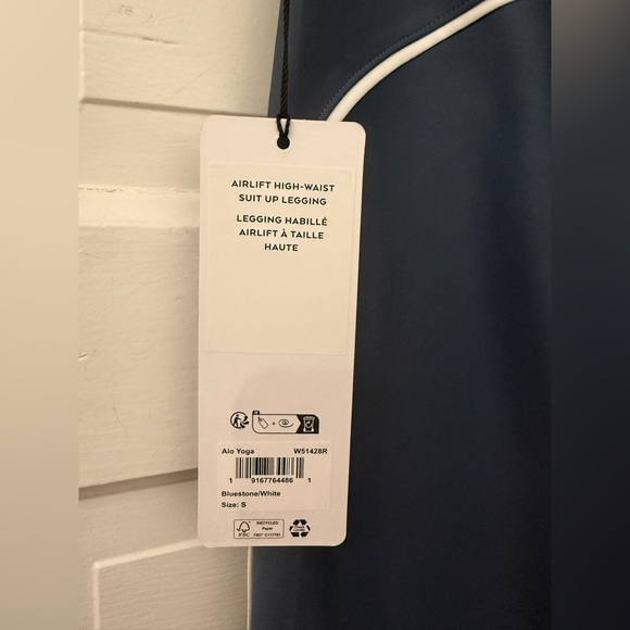 Alo Yoga Airlift High-Waist Suit Up Legging Bluestone / White S - Picture 6 of 6